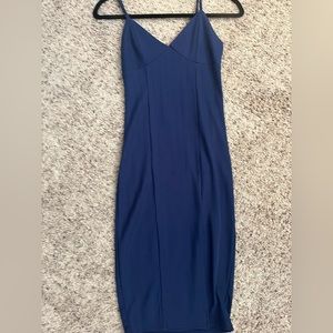 Dress - navy blue with slit